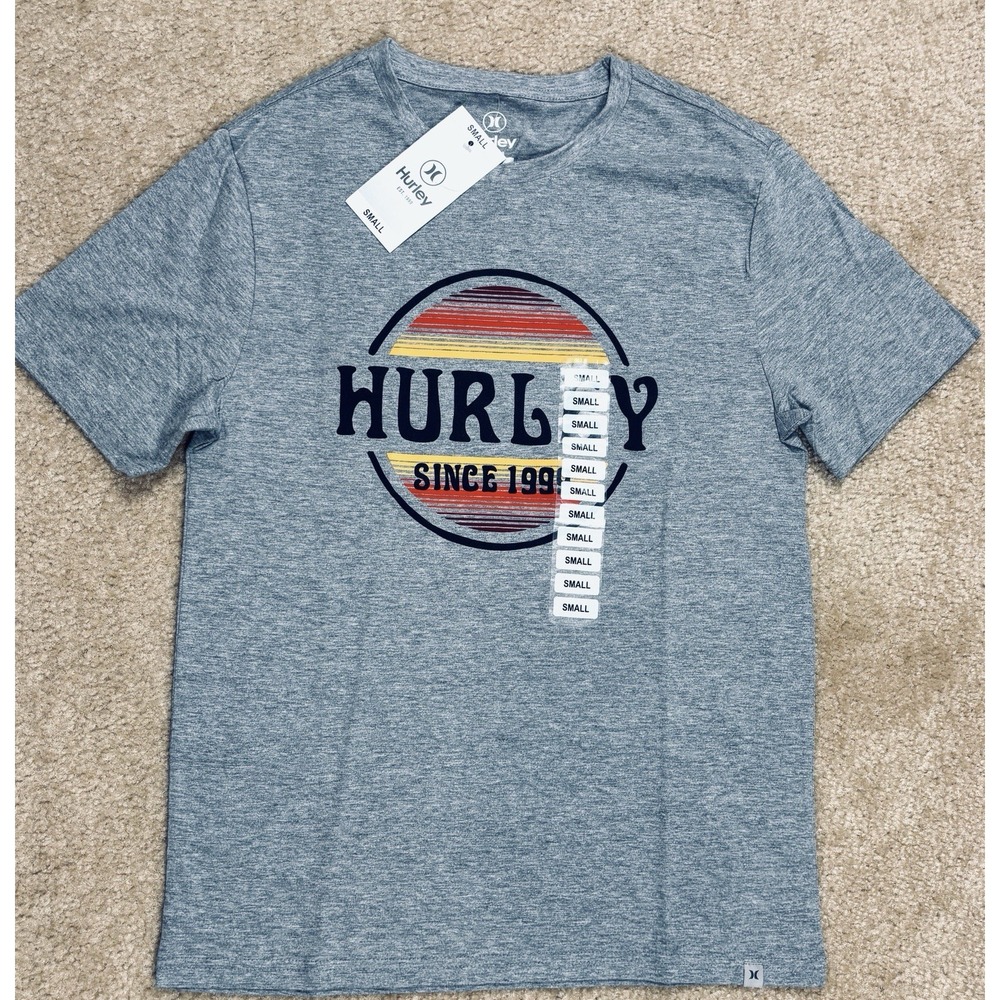 Hurley Since 1999 Men's T-Shirt Gray Logo Size Small NEW WITH TAGS